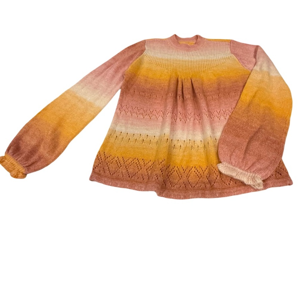 LC Lauren Conrad Gradient Knit Blouse - Pink, Orange, Yellow